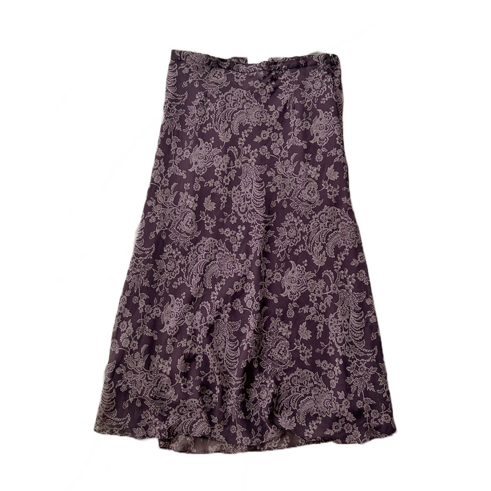 long brown paisley maxi skirt 📚